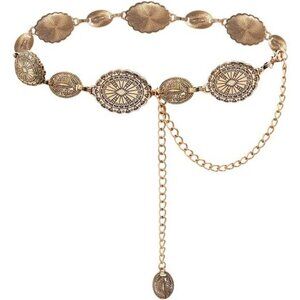 Western Concho Chain Belt for Women Cowgirl Dress Jean Rodeo Concert Outfit